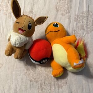 Pokemon Eevee Charmander Plush Stuffed Animal Toy Set 2021/2022